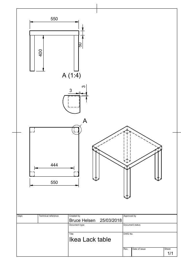 Ikea Lack table dimensions and 3d files – Bruce is on fire